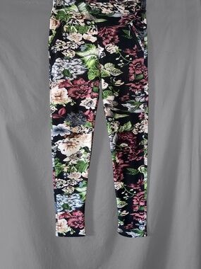 Black Floral Leggings